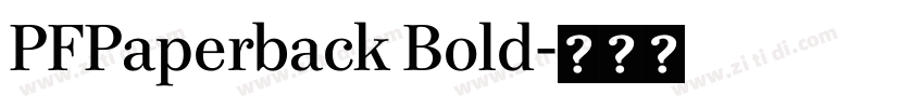 PFPaperback Bold字体转换